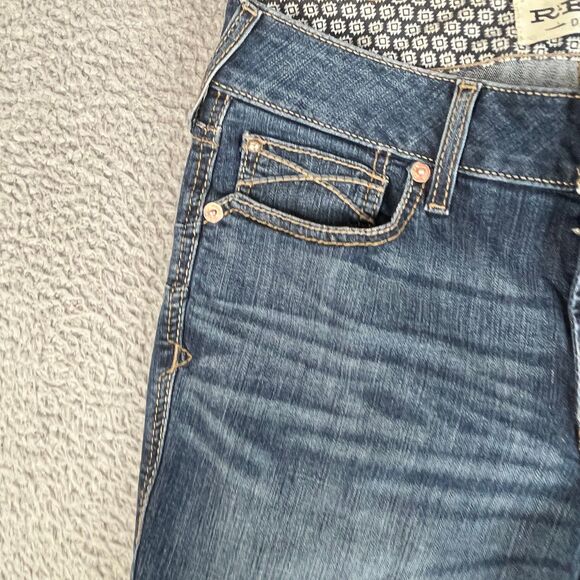 Ariat Real Denim Jeans Womens 30 x 32 Blue Bootcut High Rise Stretch Cowgirl - Picture 5 of 16